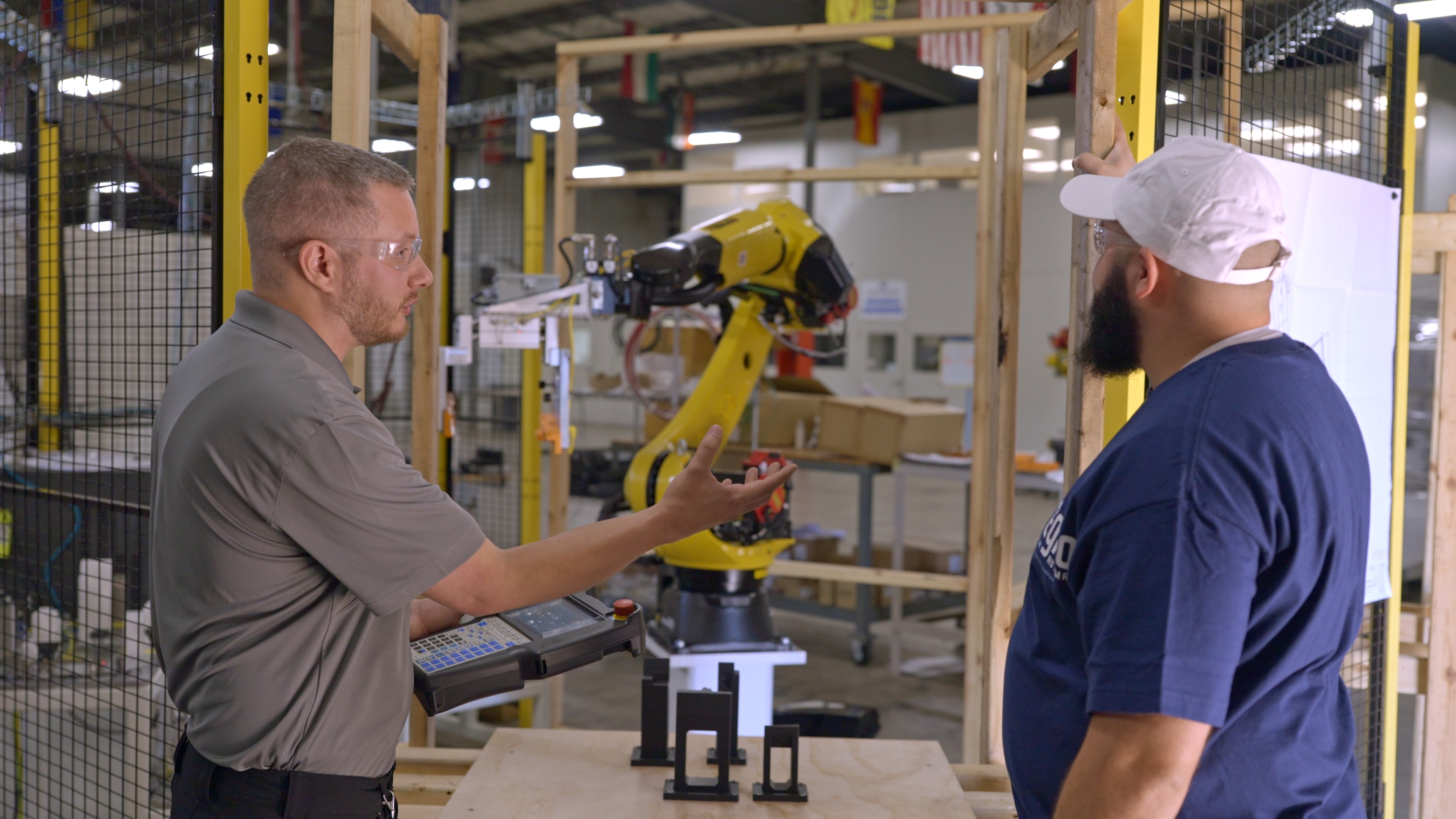 Service Technicians Working On Machine